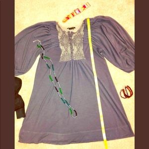 SOLD BCBGMaxAzria Petite blouson slv dress/ top LP